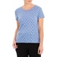 Picture of Anna Rose Foil Feather Printed Jersey Top - POWDER BLUE
