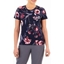 Picture of Anna Rose Garden Print Short Sleeve top IDNIGHT/MULTI