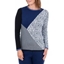 Picture of Anna Rose Geometric Print Top - BLUE