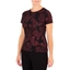 Picture of Anna Rose Glitter Print Short Sleeve Top - BLACK/RED