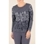 Picture of Anna Rose Knitted Jacquard Top - BLACK/GREY