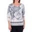 Picture of Anna Rose Lace Knitted Top - GREY/IVORY