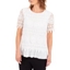 Picture of Anna Rose Lace Layered Short Sleeve Top - WHITE