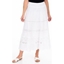 Picture of Anna Rose Lace Panel Midi Skirt - WHITE