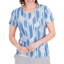 Picture of Anna Rose Metallic Stripe Short Sleeve Top ID BLUE