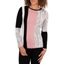 Picture of Anna Rose Multi Print Knitted Top - GREY/FIG