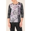 Picture of Anna Rose Patchwork Print Jersey Top - HESSIAN