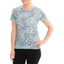 Picture of Anna Rose Petal Print Top - AQUA/BLACK
