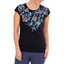 Picture of Anna Rose Placement Printed Top - NAVY/MULTI