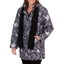 Picture of Anna Rose Print Coat With Scarf - BLACK FLORAL