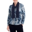Picture of Anna Rose Printed Brushed Knit Top With Scarf - BLUE/GREY