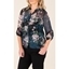 Picture of Anna Rose Printed Chiffon Blouse With Necklace - HESSIAN