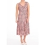 Picture of Anna Rose Printed Cowl Neck Midi Dress - CORAL/BLACK