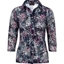 Picture of Anna Rose Printed Lace Blouse - NAVY/PINK MULTI