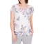 Picture of Anna Rose Printed Lace Top - WHITE/PINK