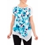 Picture of Anna Rose Printed Layer Asymmetric Top - IVORY/AQUA