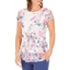 Picture of Anna Rose Printed Layered Top - WHITE/PINK