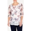Picture of Anna Rose Printed Mesh Layered Top With Necklace - IVORY/PINK