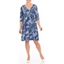 Picture of Anna Rose Printed Stretch Dress With Necklace - BLUE/WHITE