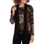 Picture of Anna Rose Printed Top With Scarf - BLACK/BROWN