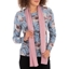 Picture of Anna Rose Printed Top With Scarf TEEL BLUE/MULTI