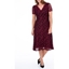 Picture of Anna Rose Scalloped Midi Dress - BLACK/RED