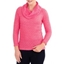 Picture of Anna Rose Shimmer Textured Cowl Neck Knit Top - PINK