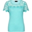 Picture of Anna Rose Short Sleeve Lace Trim Top - AQUA