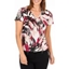 Picture of Anna Rose Short Sleeve Printed Top - BEETROOT