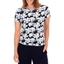 Picture of Anna Rose Short Sleeve Textured Floral Top - BLUE/MULTI