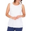 Picture of Anna Rose Sleeveless Layered Top - WHITE