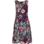 Picture of Anna Rose Sleeveless Textured Print Dress - BLACK/PINK MULTI