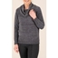 Picture of Anna Rose Sparkle Cowl Neck Top - CHARCOAL