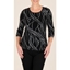 Picture of Anna Rose Sparkle Print Top - BLACK