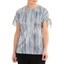 Picture of Anna Rose Stripe Pleated Top with Tie Sleeves - PINK/AQUA