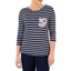 Picture of Anna Rose Striped And Floral Jersey Top IDNIGHT/MULTI