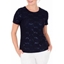 Picture of Anna Rose Textured Short Sleeve Top - NAVY