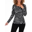 Picture of Anna Rose Zebra Print Top - GREY MARL/BLACK