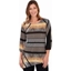 Picture of Asymmetric Print Tunic - BLACK/MUSTARD