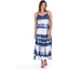 Picture of Bias Cut Tie Dye Maxi Dress - NAVY/WHITE - 14