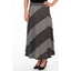 Picture of Bias Frayed Panelled Denim Maxi Skirt - GREY - 14
