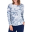 Picture of Burnout Top With Sparkle Detail - BLUE/WHITE