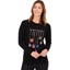 Picture of Button Bauble Festive Knit Top - BLACK