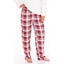 Picture of Checked Print Pyjama Bottoms - BERRY/CORAL - XXL