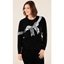 Picture of Chenille Bow Print Jumper - BLACK