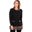 Picture of Chiffon Animal Trim Knitted Tunic - BLACK/ANIMAL