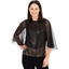 Picture of Chiffon Cape Sparkle Circle Top - BLACK/GOLD - 10