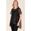 Picture of Chiffon Layered Sparkle Top - BLACK/GOLD - 18