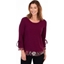 Picture of Chiffon Trim Long Sleeve Top - DAMSON - M