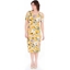 Picture of Cold Shoulder Printed Jersey Midi Dress USTARD